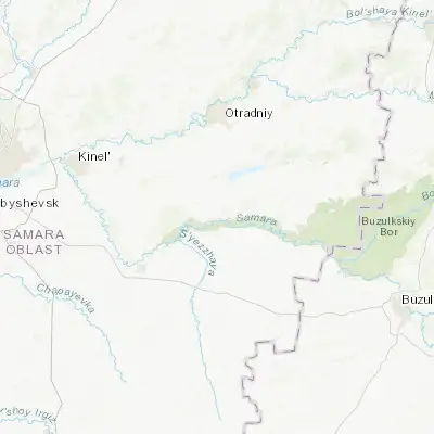 Map showing location of Bogatoye (53.060100, 51.332500)