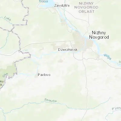 Map showing location of Bogorodsk (56.105130, 43.512940)
