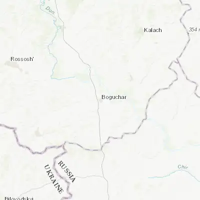 Map showing location of Boguchar (49.935770, 40.545000)