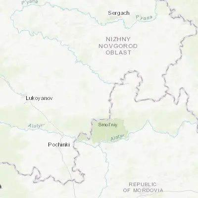 Map showing location of Bol’shoye Boldino (55.005880, 45.314190)