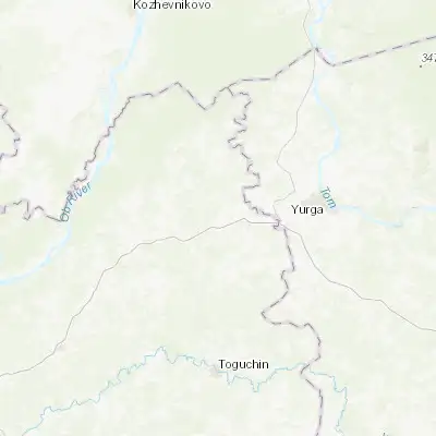 Map showing location of Bolotnoye (55.671670, 84.398060)