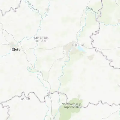 Map showing location of Borinskoye (52.456900, 39.371300)