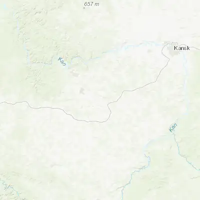 Map showing location of Borodino (55.906100, 94.907900)