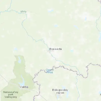 Map showing location of Borovichi (58.387780, 33.915460)