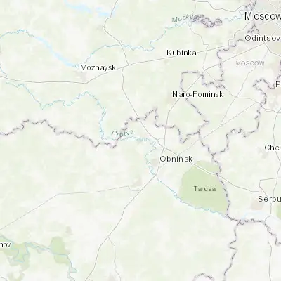 Map showing location of Borovsk (55.206390, 36.486110)