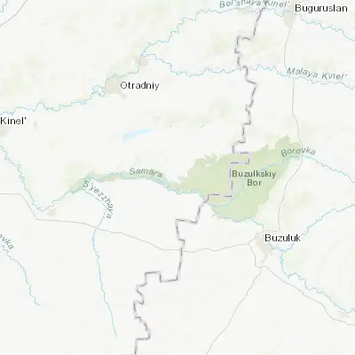 Map showing location of Borskoye (53.033330, 51.716670)