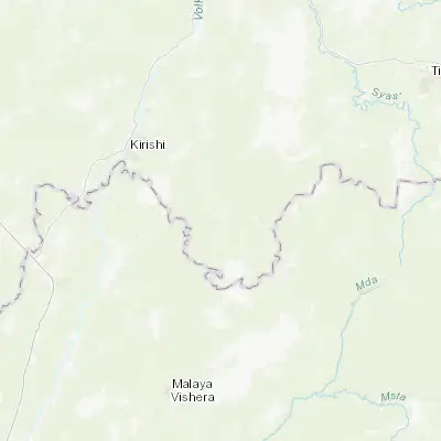 Map showing location of Budogoshch’ (59.281580, 32.470740)