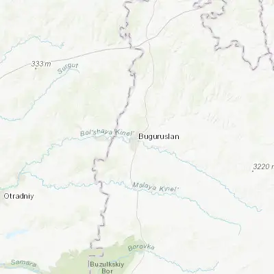 Map showing location of Buguruslan (53.655400, 52.442000)