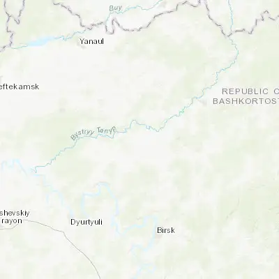 Map showing location of Burayevo (55.840690, 55.408340)