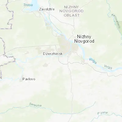 Map showing location of Burevestnik (56.144030, 43.788320)