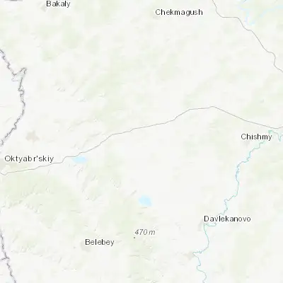 Map showing location of Buzdyak (54.583330, 54.550000)