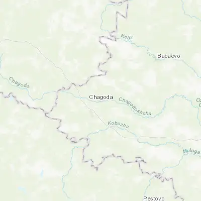 Map showing location of Chagoda (59.164000, 35.328500)