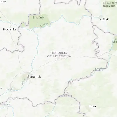 Map showing location of Chamzinka (54.401880, 45.783870)