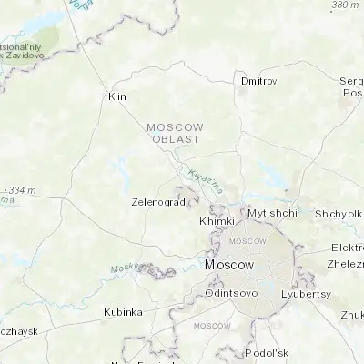 Map showing location of Chashnikovo (56.033330, 37.166670)