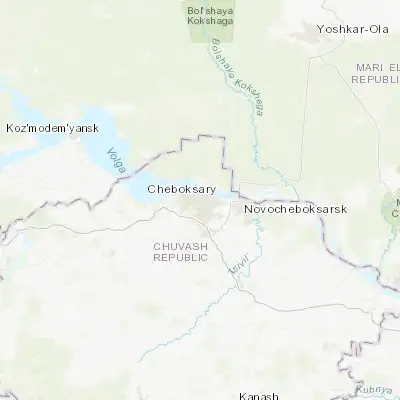 Map showing location of Cheboksary (56.132220, 47.251940)