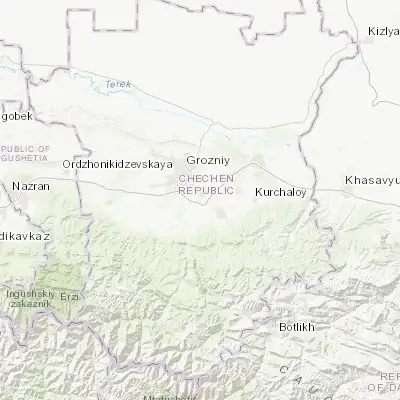 Map showing location of Chechen-Aul (43.200000, 45.788890)