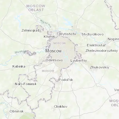Map showing location of Cherëmushki (55.664730, 37.561350)