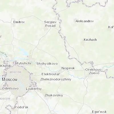 Map showing location of Chernogolovka (56.000000, 38.366670)