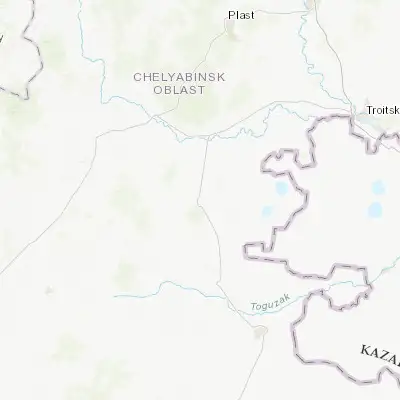 Map showing location of Chesma (53.811110, 60.653330)