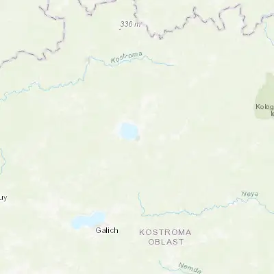 Map showing location of Chukhloma (58.753750, 42.683180)