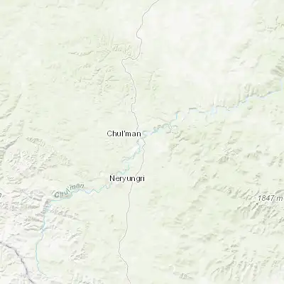 Map showing location of Chul’man (56.847350, 124.908120)