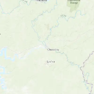 Map showing location of Chusovoy (58.301300, 57.813100)