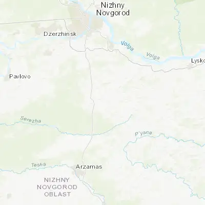 Map showing location of Dal’neye Konstantinovo (55.810250, 44.095950)