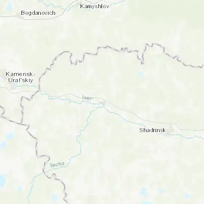 Map showing location of Dalmatovo (56.260000, 62.936200)