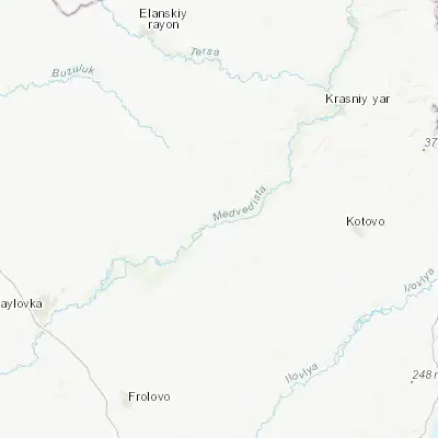 Map showing location of Danilovka (50.355730, 44.116810)