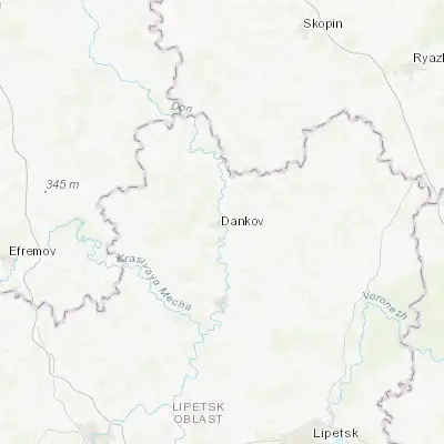 Map showing location of Dankov (53.251550, 39.155530)