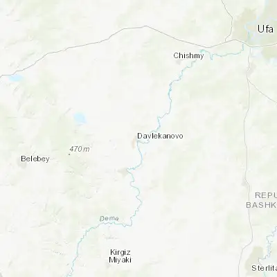 Map showing location of Davlekanovo (54.221450, 55.034340)