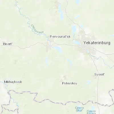 Map showing location of Degtyarsk (56.704000, 60.087900)