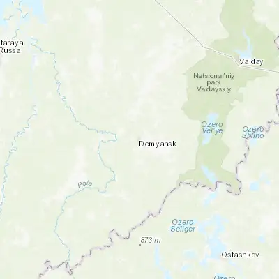 Map showing location of Demyansk (57.643010, 32.466000)