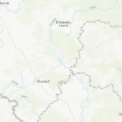 Map showing location of Desnogorsk (54.150770, 33.281510)