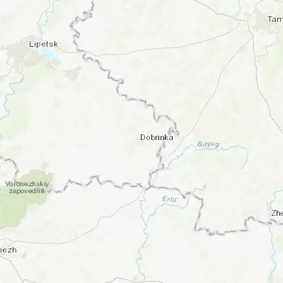 Map showing location of Dobrinka (52.165280, 40.473060)