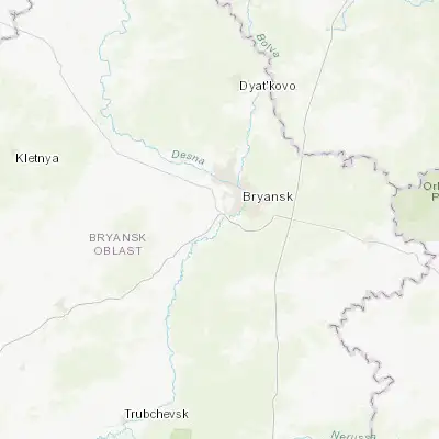 Map showing location of Dobrun’ (53.185120, 34.246250)