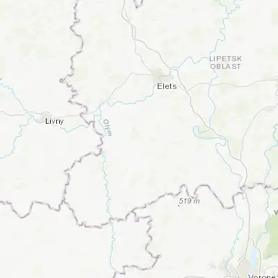 Map showing location of Dolgorukovo (52.319450, 38.345270)