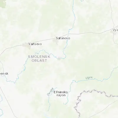 Map showing location of Dorogobuzh (54.915000, 33.297220)