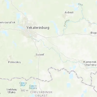 Map showing location of Dvurechensk (56.598200, 61.095300)