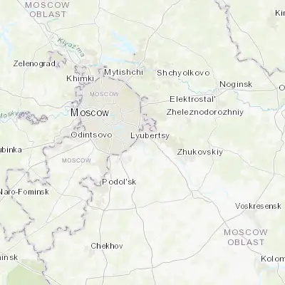 Map showing location of Dzerzhinsky (55.627370, 37.858030)