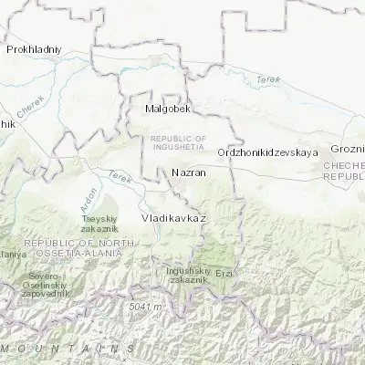 Map showing location of Ekazhevo (43.212220, 44.823060)
