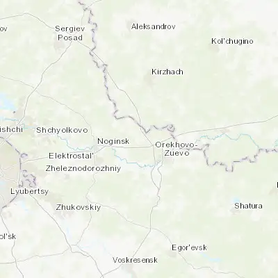 Map showing location of Elektrogorsk (55.884310, 38.786400)