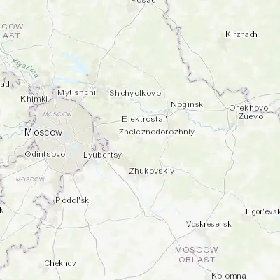 Map showing location of Elektrougli (55.724450, 38.209080)