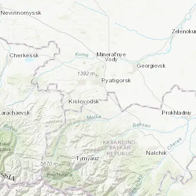 Map showing location of Etoka (43.919440, 43.048330)