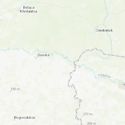 Map showing location of Falënki (58.361270, 51.594610)