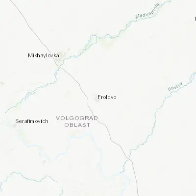 Map showing location of Frolovo (49.771330, 43.662220)