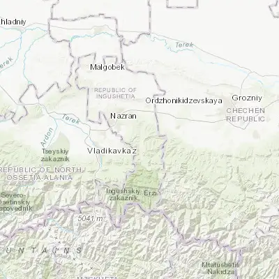 Map showing location of Galashki (43.117400, 44.990550)