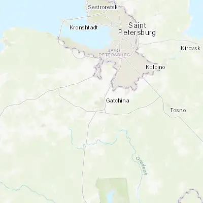 Map showing location of Gatchina (59.576390, 30.128330)