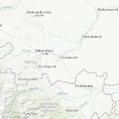 Map showing location of Georgiyevsk (44.151940, 43.469720)