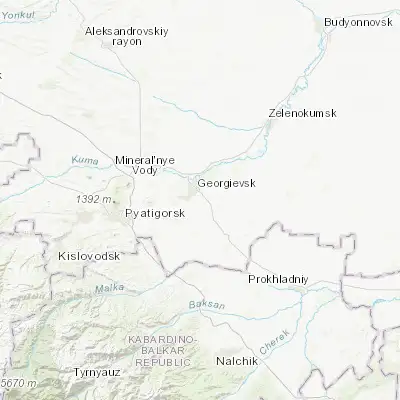 Map showing location of Georgiyevskaya (44.111390, 43.492220)